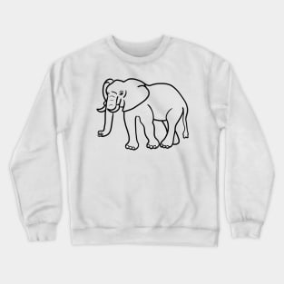 Stick figure elephant Crewneck Sweatshirt